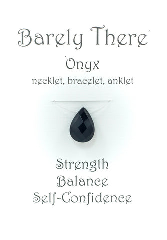 Black Onyx - Invisible Necklet, Bracelet, Anklet